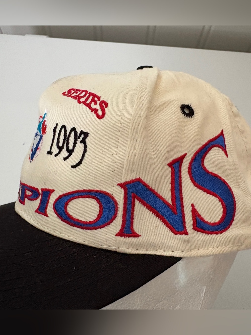 Vintage Toronto Blue Jays 1993 World Series Championship Logo 7 Snapback Hat NWT - Picture 8 of 14